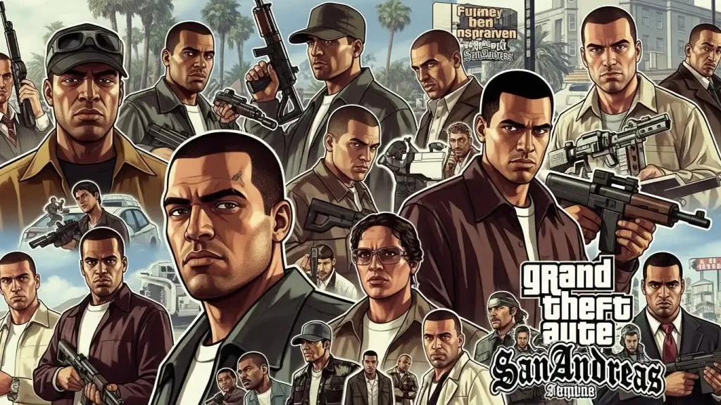 قصة GTA San Andreas على الهاتف وشخصياتها