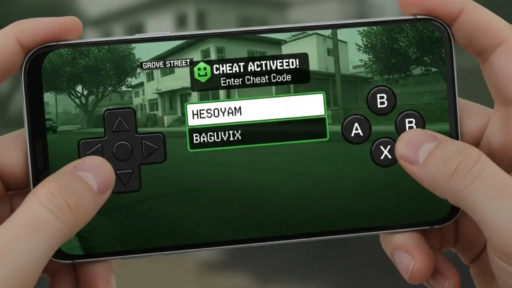 شرح آلية عمل كلمات سر GTA San Andreas على الهاتف