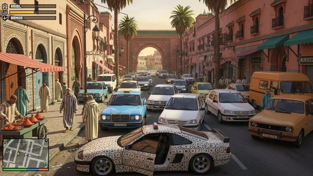 أسلوب اللعب والعالم المفتوح في GTA Maroc