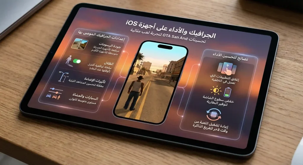 الجرافيك والأداء على أجهزة iOS